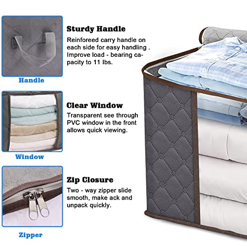 image for Fixwal 6 Pack Clothes Storage Organizers Foldable Clothing Storage Bag