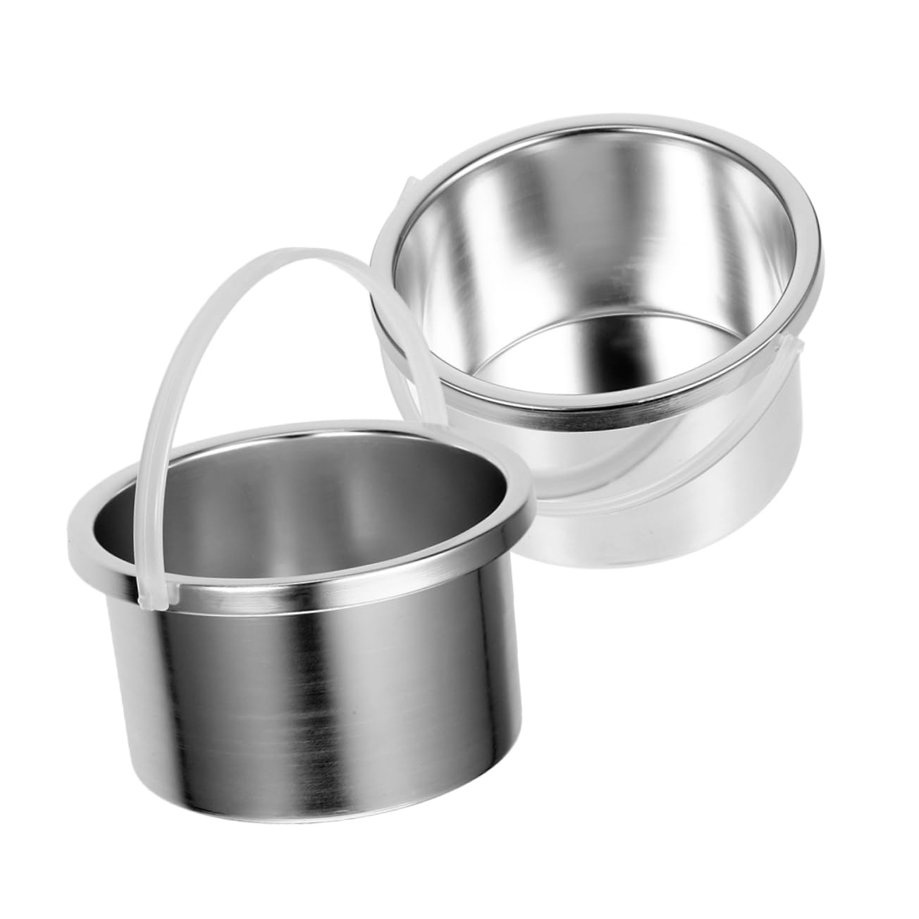 2pcs Aluminum Wax Melting Pot for Hair Removal Candle Making Wax Warmer Insert Temperature for Even Heating Portable Design for Home