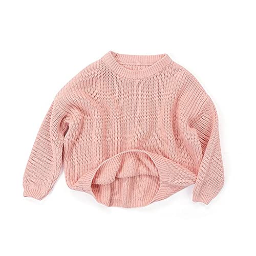 Chengchuang Newborn Baby Girls Boys Sweatshirt Blouse Pullover Knit Sweater Warm Crewneck Long Sleeve Tops For Infant Toddler (Pink, Age 12-18 Months) #TOP2
