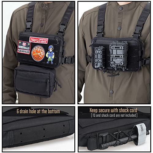 WYNEX Tactical Chest Rig Pack for Men, Running Chest Bag with Front Loop Recon Chest Rigs for Hunting Outdoor EDC - Image 6