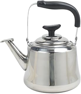 Wasserkocher für Gas Induktion 2L Mit Tee Sieb(1L) | Rostfreier 304 Edelstahl, geeignet für Gas und Induktion, langlebig, pflegeleicht, 2L Fassungsvermögen