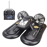  TRAACEM 1: 8 Ferngesteuertes Amphibisches Transportschiff 5 Km/H 6-Kanal Ferngesteuertes Hovercraft wasserdichte Amateure, Kinderspielzeug Und Geburtstagsgeschenke Für Erwachsene,Schwarz