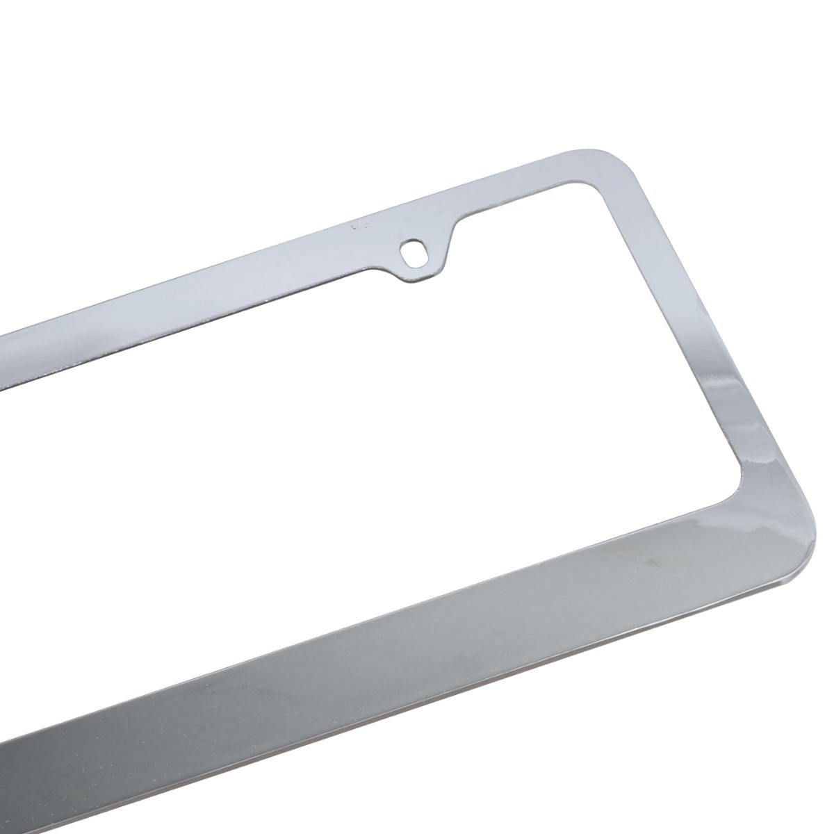BDK Die-Cast Metal License Plate Frames – Chrome Plated & Rust-Free with Blank Design (2 Pieces)