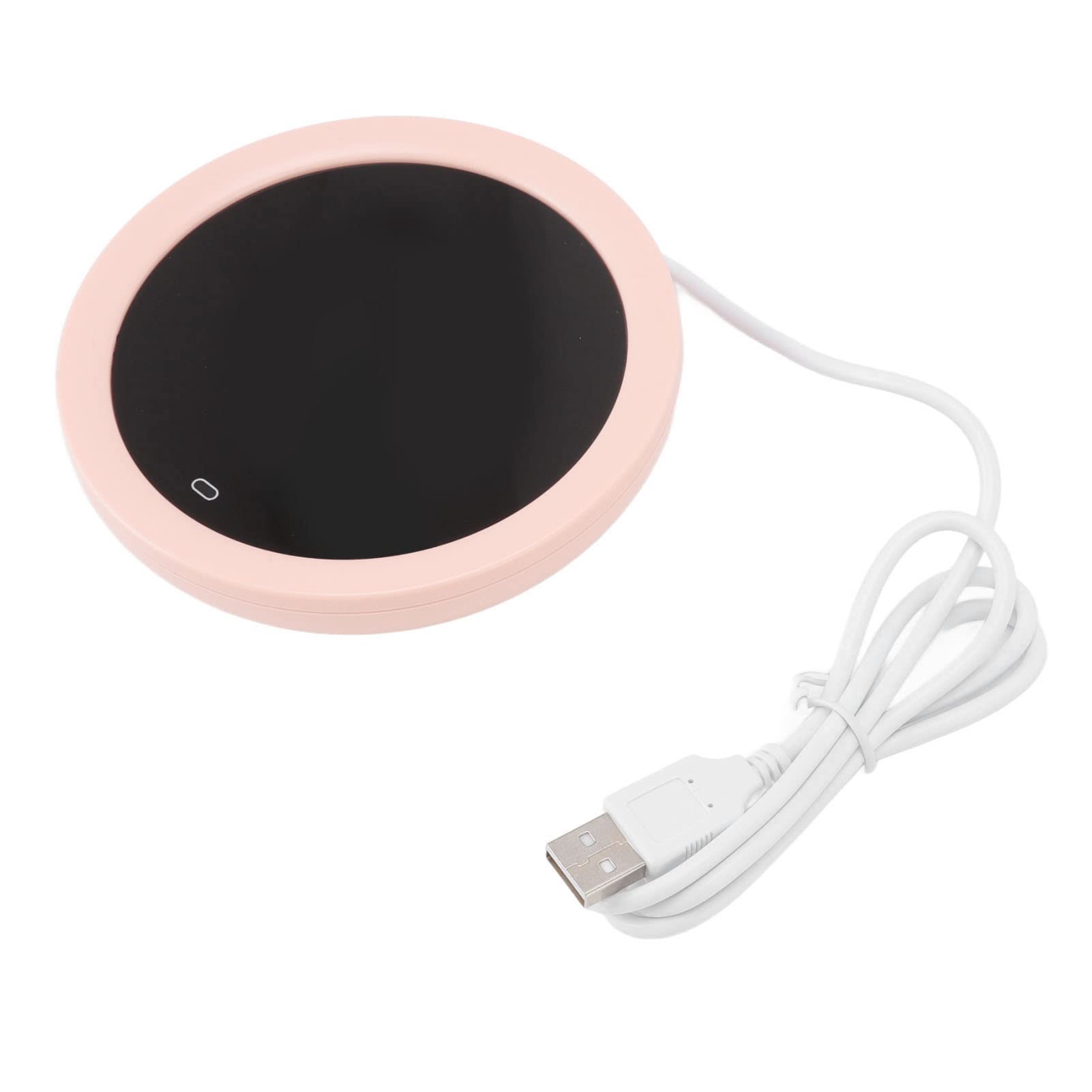 Placa calentadora de tazas, calentador de café USB para escritorio, calentador de bebidas para café, leche, té y calentador eléctrico de tazas de café para oficina en casa (rosa)
