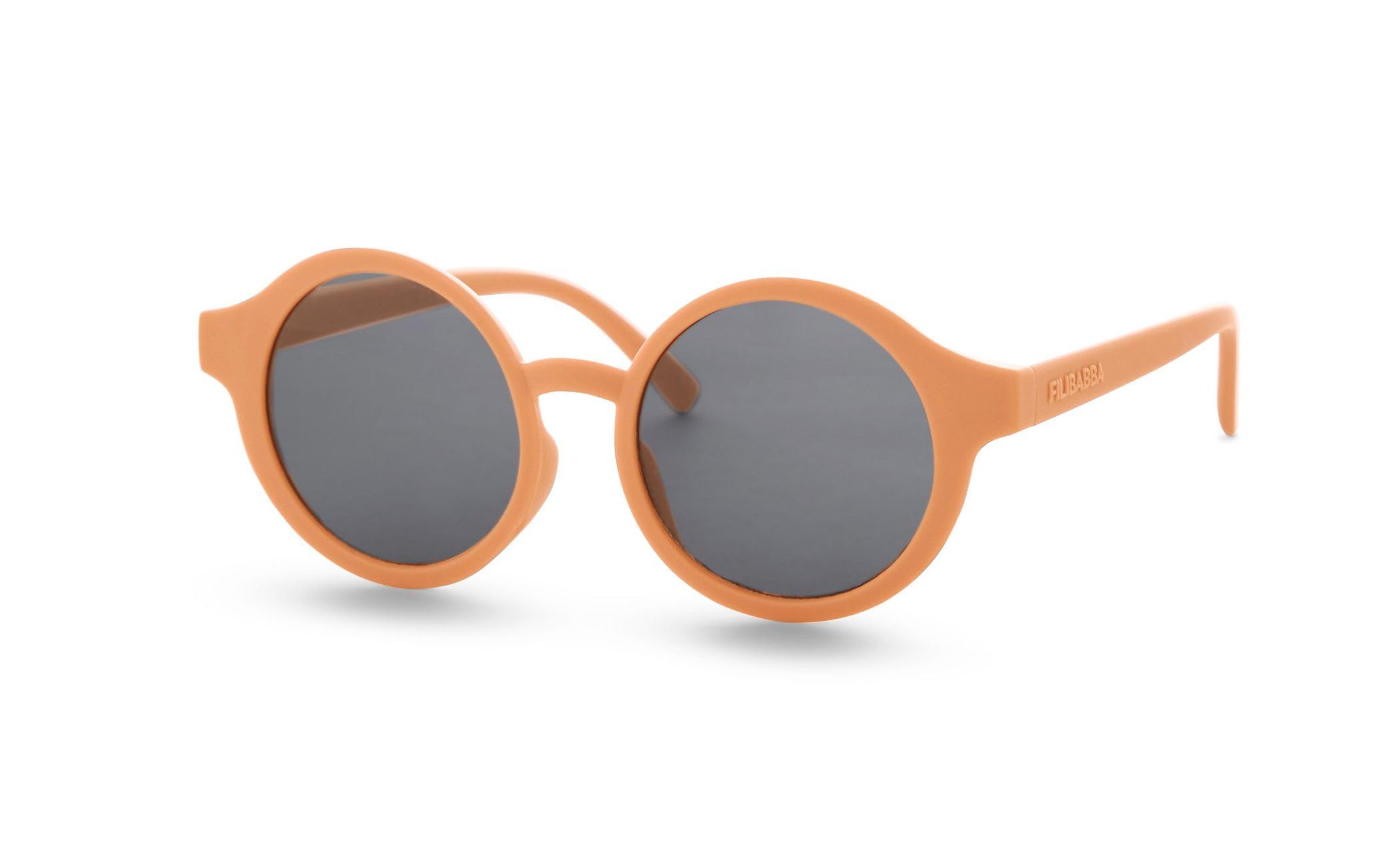 SCANDINAVIAN BABY PRODUCTS Filibabba - Kids Sunglasses in Recycled Plastic - Peach Caramel, Black, FI-02536