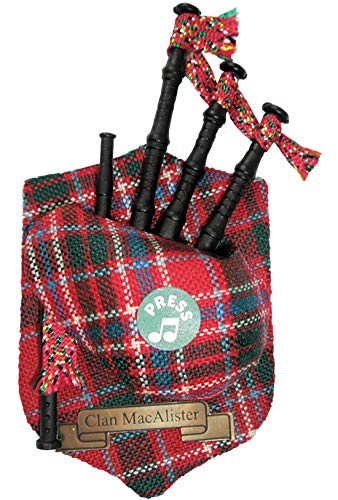 MacAlister Clan Musical Bagpipe Fridge Magnet, Made in Scotland