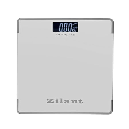 Zilant Digital Electronic LCD Personal Weighing Scale with Advance Step on Technology (PWS-001-Silver)