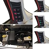 Apollointech Left Side A-Pillar 4-Switch Pod / Panel & Source Control System Fit Jeep Wrangler JK & JKU 2007 - 2017( Red Back Light)