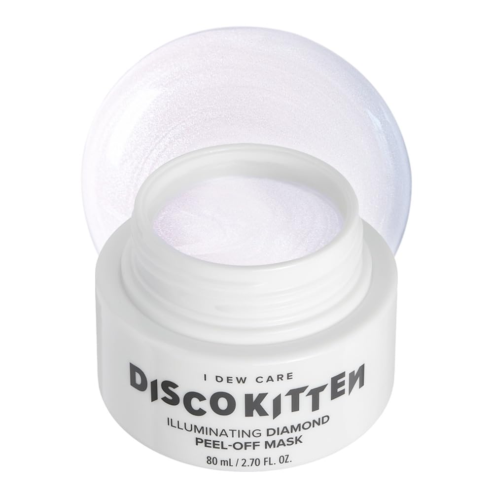 I Dew Care Peel-off Mask - Disco Kitten | Illuminate Skin With White Water Lily and Diamond Powder, 2.70 Oz