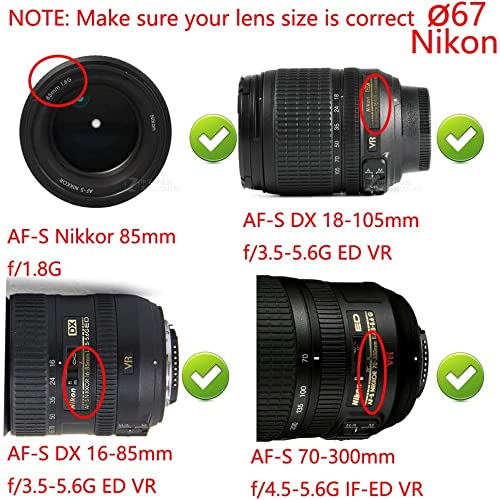 Image of MOSTOS - 67mm Camera UV Filter for Nikon 18-140mm f /3.5-5.6G ED VR,AF-S DX Nikkor 18-105mm f /3.5-5.6G ED VR,AF-S DX Nikkor 16-85mm f /3.5-5.6G ED VR