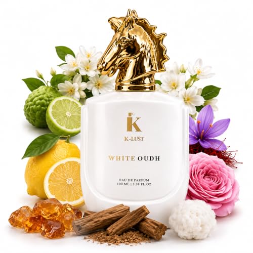 Image of K-Lust White Oudh Unisex Perfume (100ml) | Long Lasting Luxury Oud Fragrance | Premium Eau De Parfum | Woody Floral Perfume for Men & Women