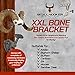 Skull Hooker Powder-Coated Steel XXL Bone Bracket – Designed to Accommodate the Skull Plates of Antlered and Horned Species Such as Elk, Caribou, Buffalo, Moose and Heavy-Horned Sheep,Graphite Black