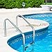 Toolsempire Swimming Pool Ladder, 3-Step Stainless Steel In-Ground Pool Ladder with Non-Slip Steps & Handrails, Heavy Duty Entry and Exit System for Inground Indoor & Outdoor Pools