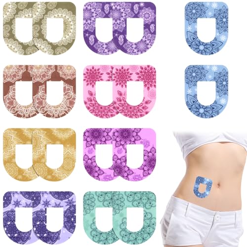 Overpatches for Omnipod 5 18 Pcs Colourful Sweatproof Breathable Adhesive Tape