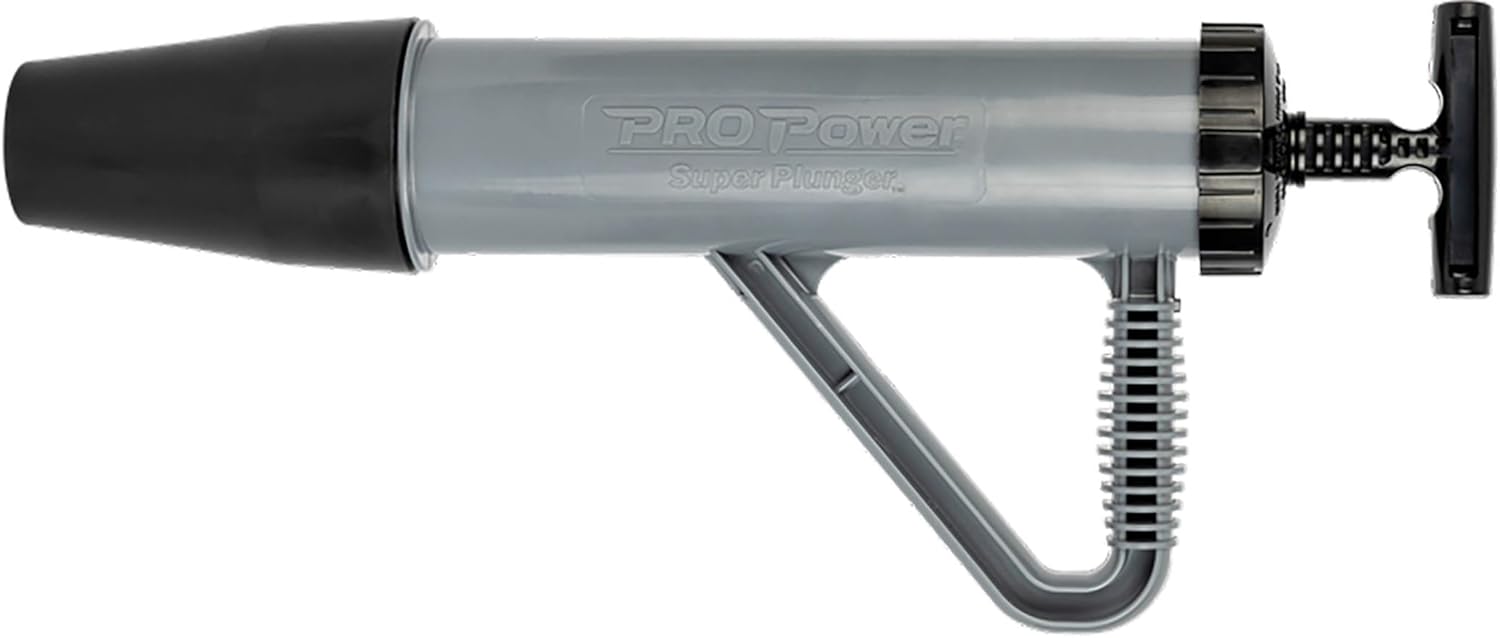PRO Power® Super Plunger® - Powerful Toilet Plunger Utilizing Water Pressure to Clear Clogs - Made in USA by Disabled Veterans (Plunger Only)