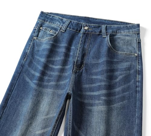 Men's Stretch Relaxed Fit Straight Slim Fit Cotton Blend Fashion Comfort Denim Pants Jeans4