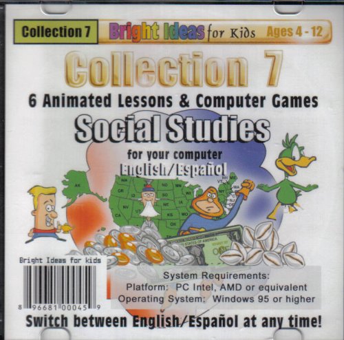 Collection 7 (6) Animated Lessons & Computer Games Social Studies (Ages 4-12) #TOP23