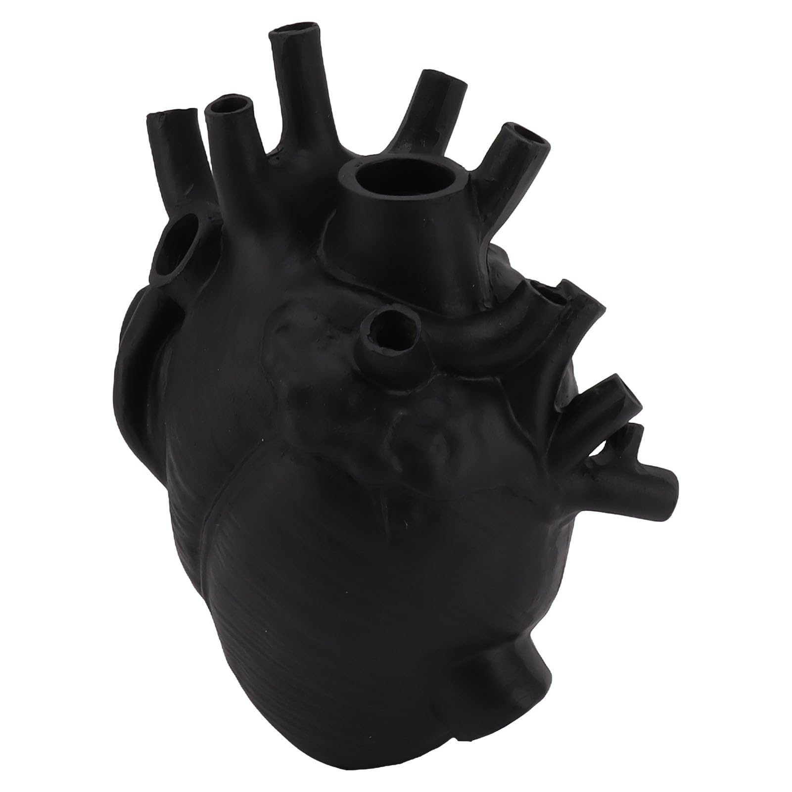 Flower Pot, Modern Exquisite Heart Vase for Desktop for Bedroom for Wedding (Black)