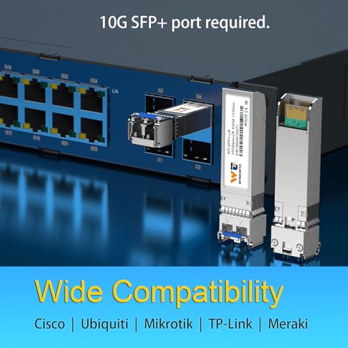 Image of 2 Pack 10G SFP+ LR Module, 10GBase-LR 1310nm Single-Mode Transceiver | up to 10km, SMF 10Gb Module for Data Centers, Enterprise Networking, Compatible with Cisco SFP-10G-LR, Mikrotik, Netgear