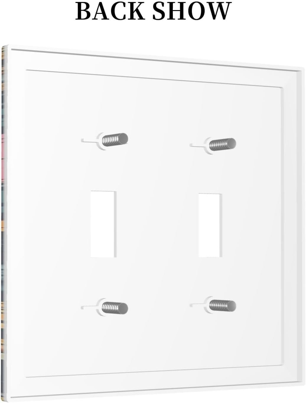 Decorative Light Switch Cover Multicolored Mushrooms Colorful Plant Double Toggle Switchplate 2 Gang Personalized Wall Plate Switchcovers Decora Light Switch Plate for Home Decor image 4