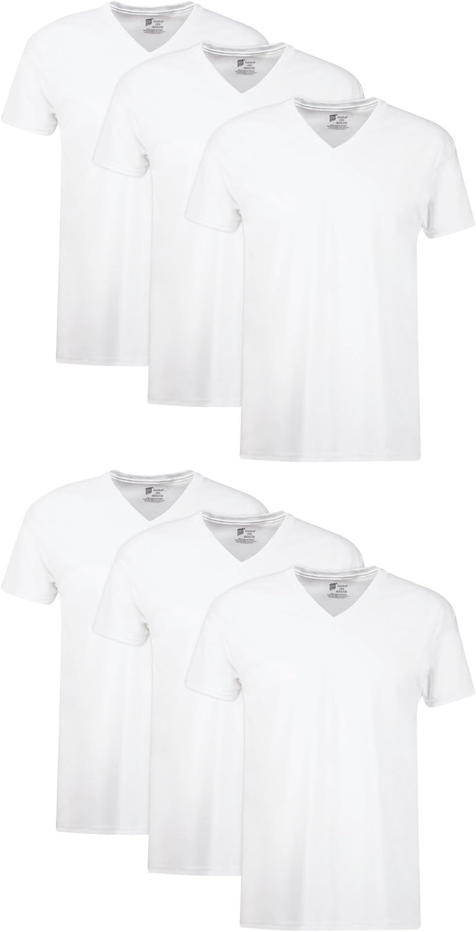 Hanes Red Label Men's ComfortSoft Tagless V-Neck T-Shirt (Bonus Pack)