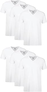 Hanes Mens Cotton, Moisture-wicking V-neck Tee Undershirts, Multiple Packs And Colors, White, Large US GreenCircle Certified: Certified Environmental Facts Label