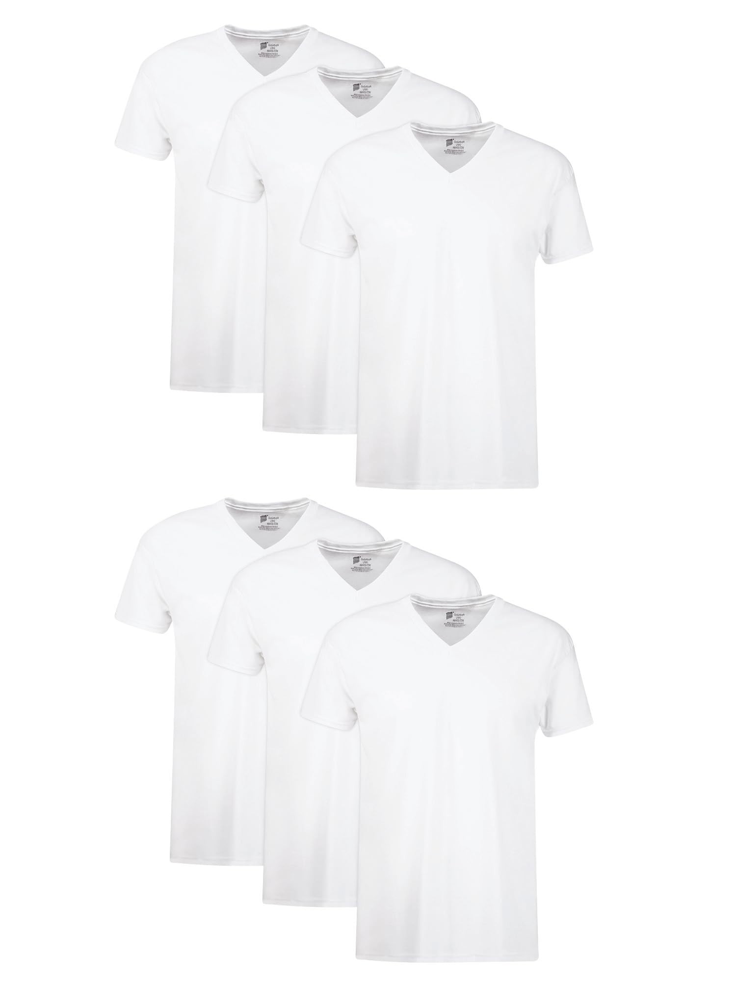 Hanes Red Label Men's ComfortSoft Tagless V-Neck T-Shirt (Bonus Pack)