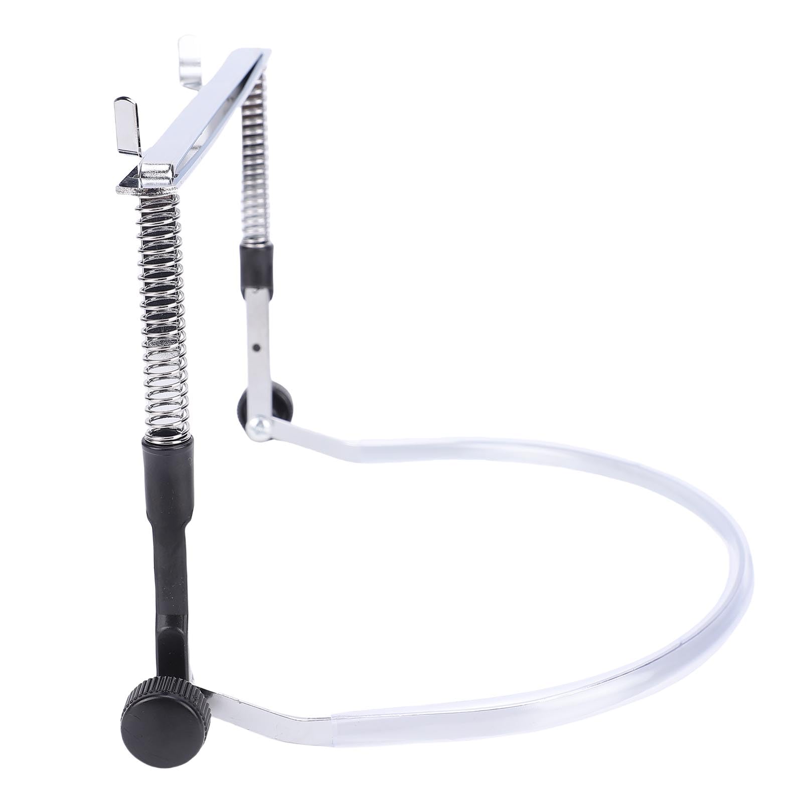 Jeffergarden Supporto per Armonica Robusto Telaio in Acciaio Legato Supporto Regolabile a Mani Libere per Armonica a Bocca Con Dado Rotante per Blues Folk Jazz Rock