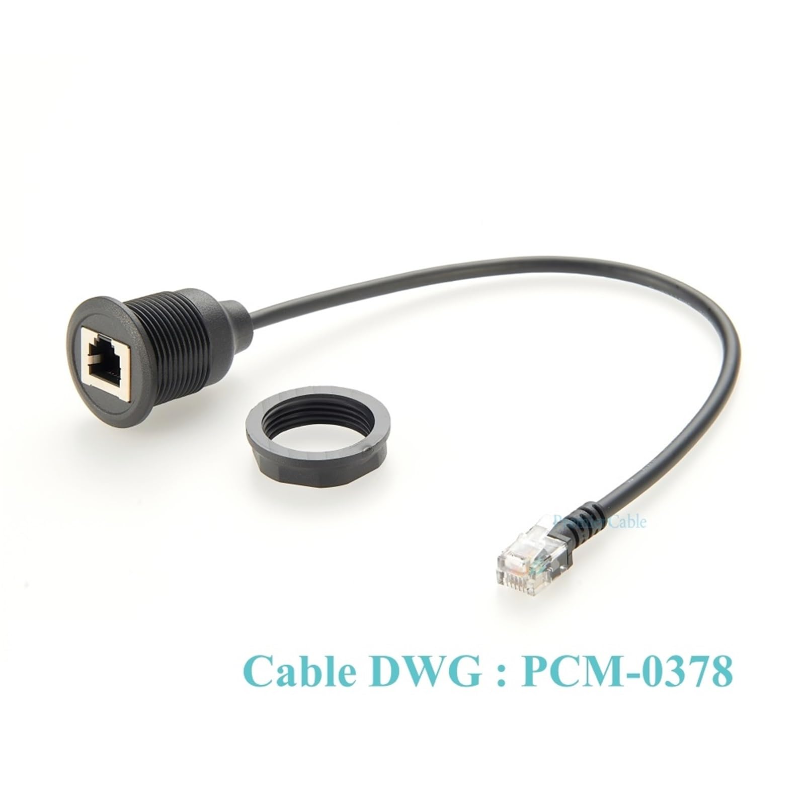 Cavo di prolunga RJ12 6P6C maschio-femmina integrato con montaggio a pannello passante