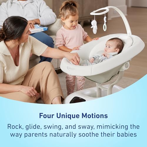 Graco SmartSense Baby Swing with Cry Detection Technology, Soothing Motions and Calming Vibrations, Comfortable Infant Support, Rori