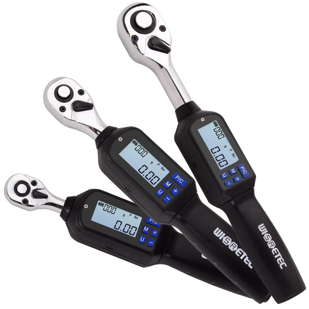 ES3-100AN Llave dinamométrica digital portátil de mano de 1/2 pulgada Pantalla grande con luz de fondo Sonido Alarma LED Medición de picos en tiempo real Cuatro unidades Conmutación Llave
