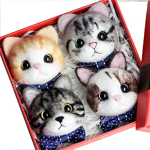 Pp Dd 手作りdiy フェルト手芸 羊毛フェルト 手芸 キット 材料道具キット 素材付き 手芸キット 羊毛 フェルト 小学生 かわいい 萌え萌え 製作 キット プレゼント にも リアル動物 箱付き 猫 その他 の通販情報 No ユアガイド