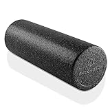 Philosophy Gym 18' High-Density Foam Roller for Exercise, Massage, Muscle Recovery - Round, Black