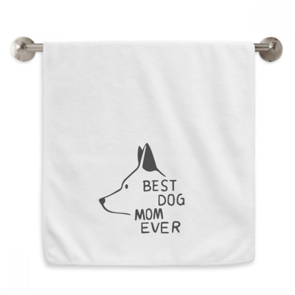 Serviette Chien Mom écritures elfiques pour le sport et la maison
