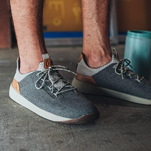 OLUKAI Nanea Li Men's Sneaker Shoes, Weather-Resistant & Breathable Canvas, Comfort Fit & Wet Grip Rubber Soles, Pale Grey/Vapor, 10 | Image 5
