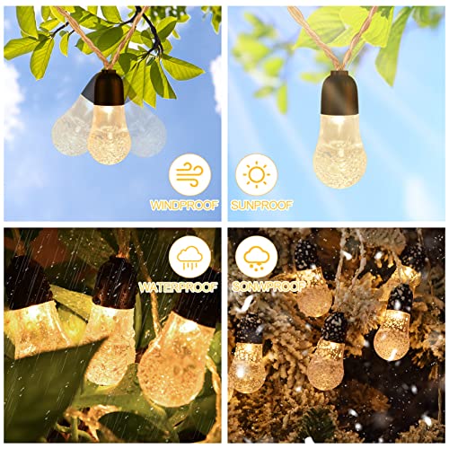 Slashome Globe String Lights, 28.8Ft 30Led 8 Lighting Modes Shatterproof Outdoor Hanging String Lights Waterproof Decorative For Indoor Outdoor Garden Cafe Patio Lights For Bistro thumb #1