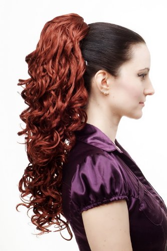 WIG ME UP - N310-350 Hairpiece ponytail extension very long massive volume voluminous curly amazing curls kinks dark copper red 23inch - Image 2
