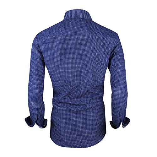 Alex Vando Mens Printed Dress Shirts Long Sleeve Regular Fit Button Down Shirt