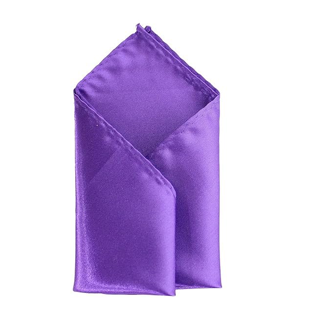 Image of TIE STUDIO Men's Solid Pocket Square | Size- 10cm x 10cm | Colour-Royal Blue | Pack of 1 |
