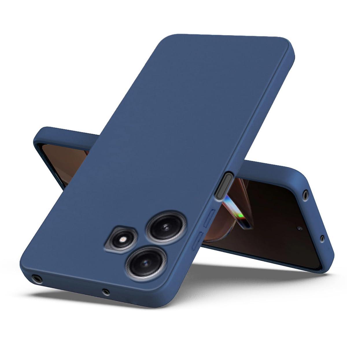 Fashionury Back Cover Case for Poco M6 Pro 5G / Mi Redmi 12 5G | Matte Soft Silicon Flexible | Camera Bump Protection | Shock Proof Rubberised Back Cover for Poco M6 Pro 5G / Mi Redmi 12 5G (Blue) (B0CHQD8JDF) Amazon Price History, Amazon Price Tracker
