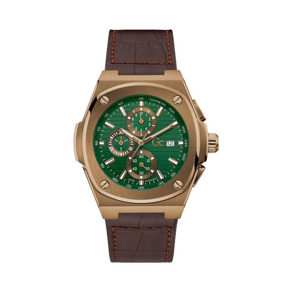 Gc Mens 44 mm Green Dial Stainless Steel Analog Watch (B0B7222QR3) Amazon Price History, Amazon Price Tracker