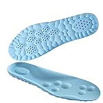 4D Cloud Technology Insole - Super Soft Comfort Insoles, Soft Foot Protection Cloud Feeling Insole, U-Shape Memory Foam Insoles, 4D Sports Memory Foam Insoles (Blue, Men 5-6/Women 6-7)