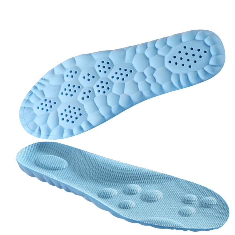 Image of 4D Cloud Technology Insole - Super Soft Comfort Insoles, Soft Foot Protection Cloud Feeling Insole, U-Shape Memory Foam Insoles, 4D Sports Memory Foam Insoles (Blue, Men 9-10.5 /Women 10.5-12)