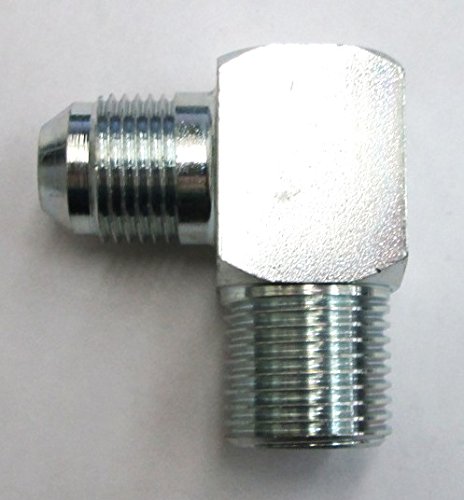AF 9065-04-04 - 1/4 Male JIC (7/16''-20 Threads) X 1/4 Male BSPP (.520''-19 Threads) 90 With Cone Seat