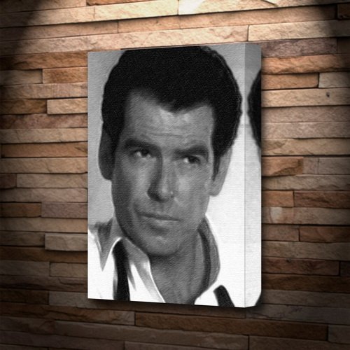 PIERCE BROSNAN - Canvas Print (LARGE A3 - Signed by the Artist) #js001