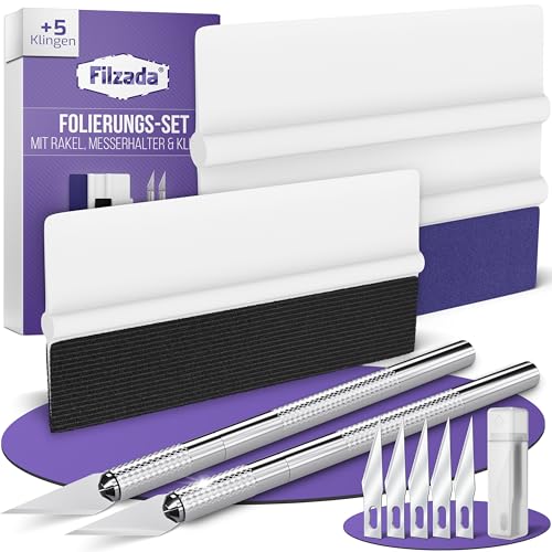 Filzada® Rakel für Folie XXL Satz - Profi Folierungs Werkzeug...