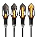 Kinstecks 4PCS Indicadores de motocicleta Luces de señal de giro de motocicleta Indicadores de giro Indicadores de giro 12V 12LEDs para motocicleta Scooter Quad Cruiser Off Road