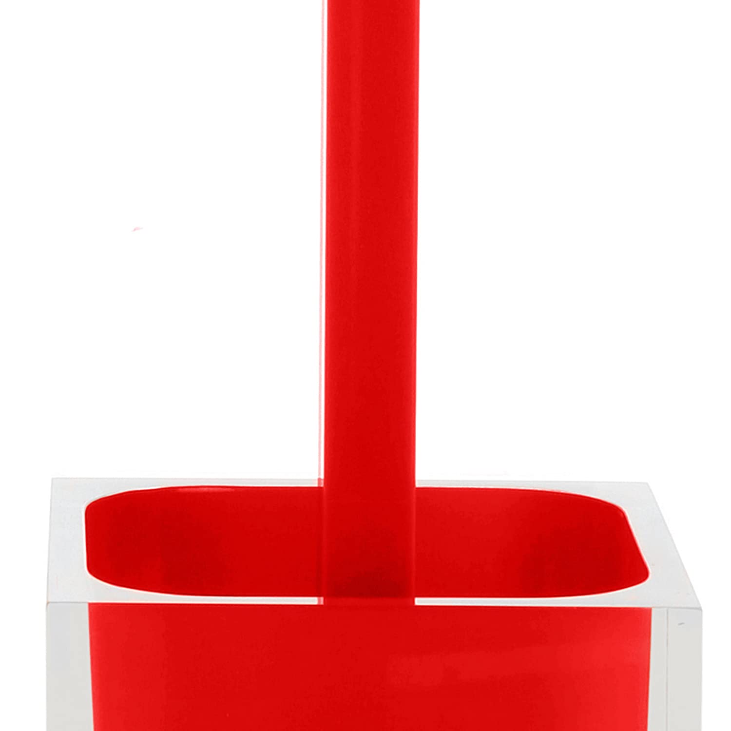 Gedy Auckland Red, Dimensions and Weight: 37.5 x 9.8 x 9.8 cm & 0.85 kg, Made Clear Resin, Toilet Brush Design by R&S - Image 3