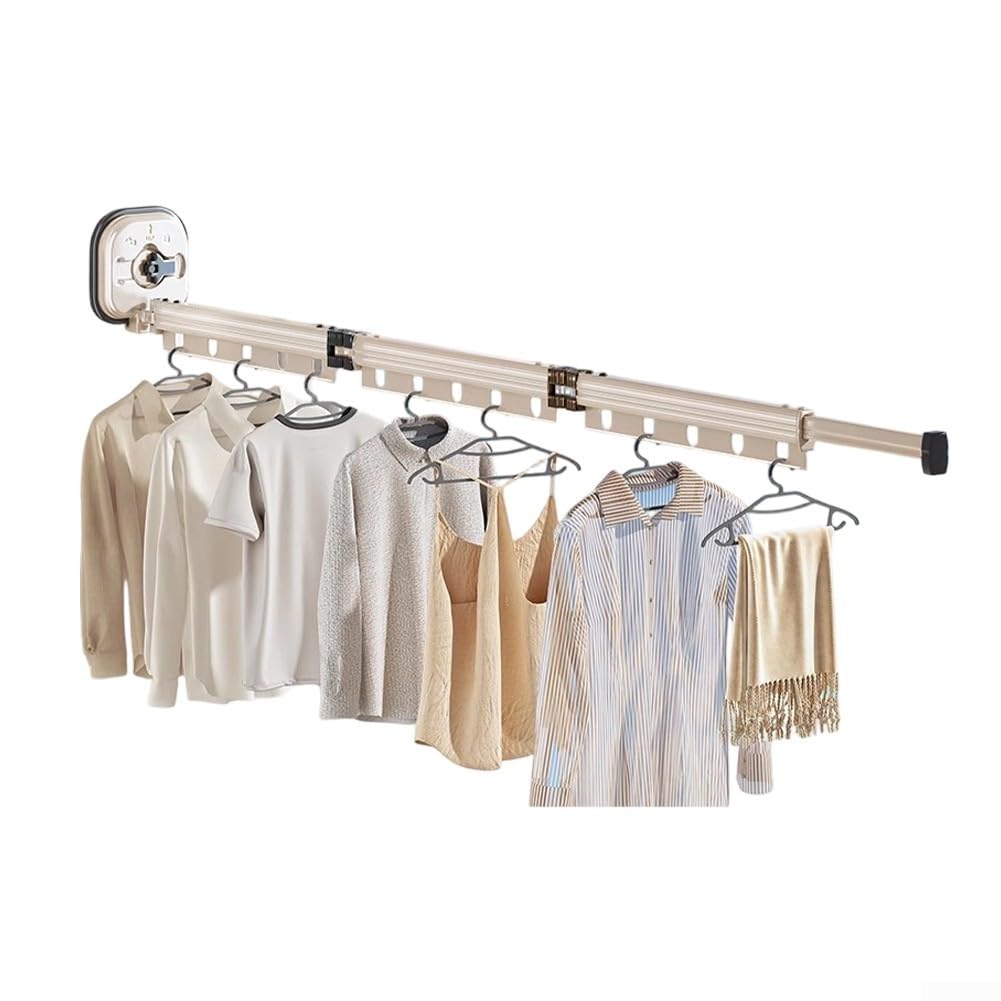 Aluminium Wäscheständer Wand Klappbar Schwarz Stabil(White)