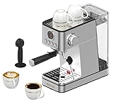 RBFGYIOP 1 halbautomatische italienische Kaffeemaschine EM621 aus Edelstahl, europäisches Design mit Druck, ideal für Bar und Zuhause